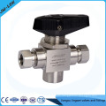 Stainless steel 3000psi to 6000psi 3 way ball valve for CNG gas dispenser